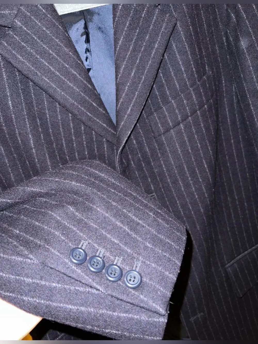 J. Crew Dark Navy Wool Pinstripe Men's Blazer size S